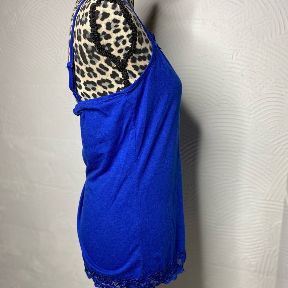 Maurice’s Elegant Blue Lace Trim Women's Top - Picture 5 of 8